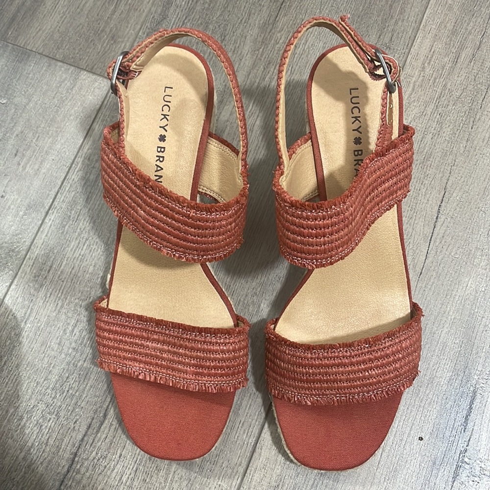 Lucky Brand Minjah Espadrille Wedge Sandal - Sumac - Picture 14 of 14